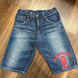 A BATHING APE Denim Shorts. Kids 5T-6T.